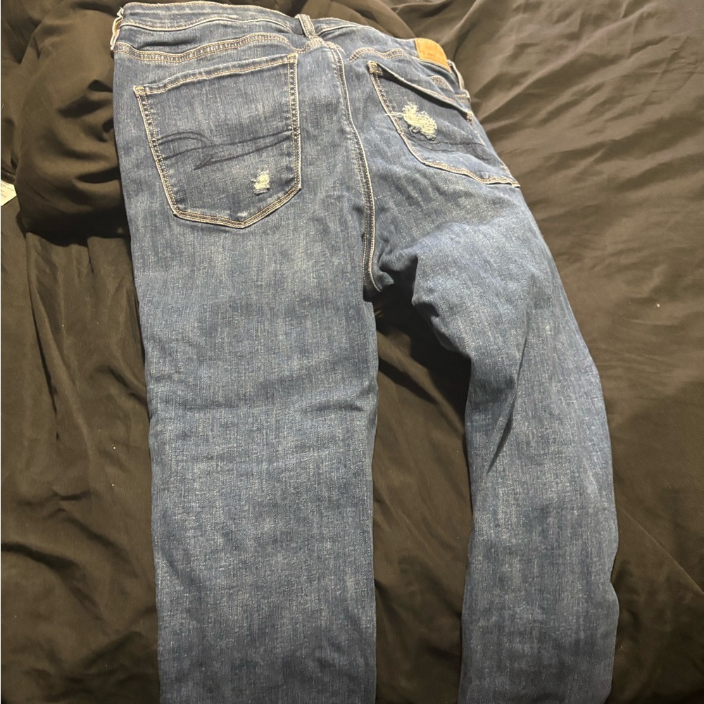 American Eagle Outfitters Blue Ankle Cropped Jeans